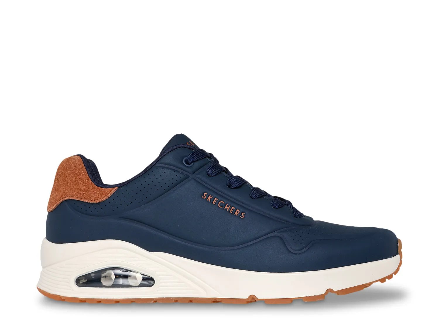 Кроссовки Skechers Street Uno Suited On Air Sneaker - Men's, темно-синий — фото 3