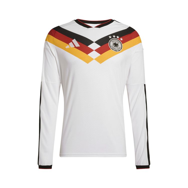 Футболка Adidas Germany 26 Home Authentic с длинным рукавом, белый