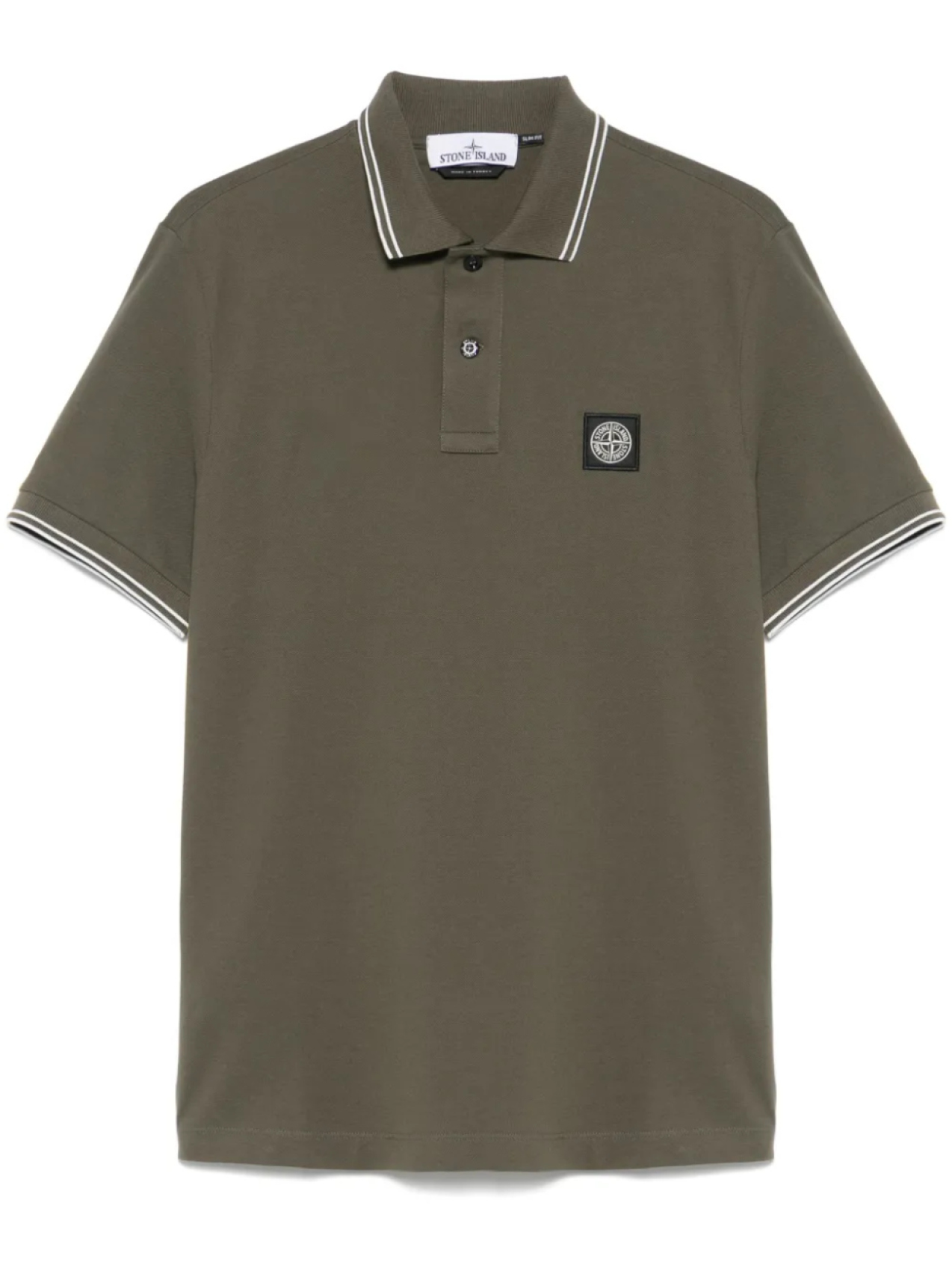 

Рубашка поло из пике Stone Island, зеленый