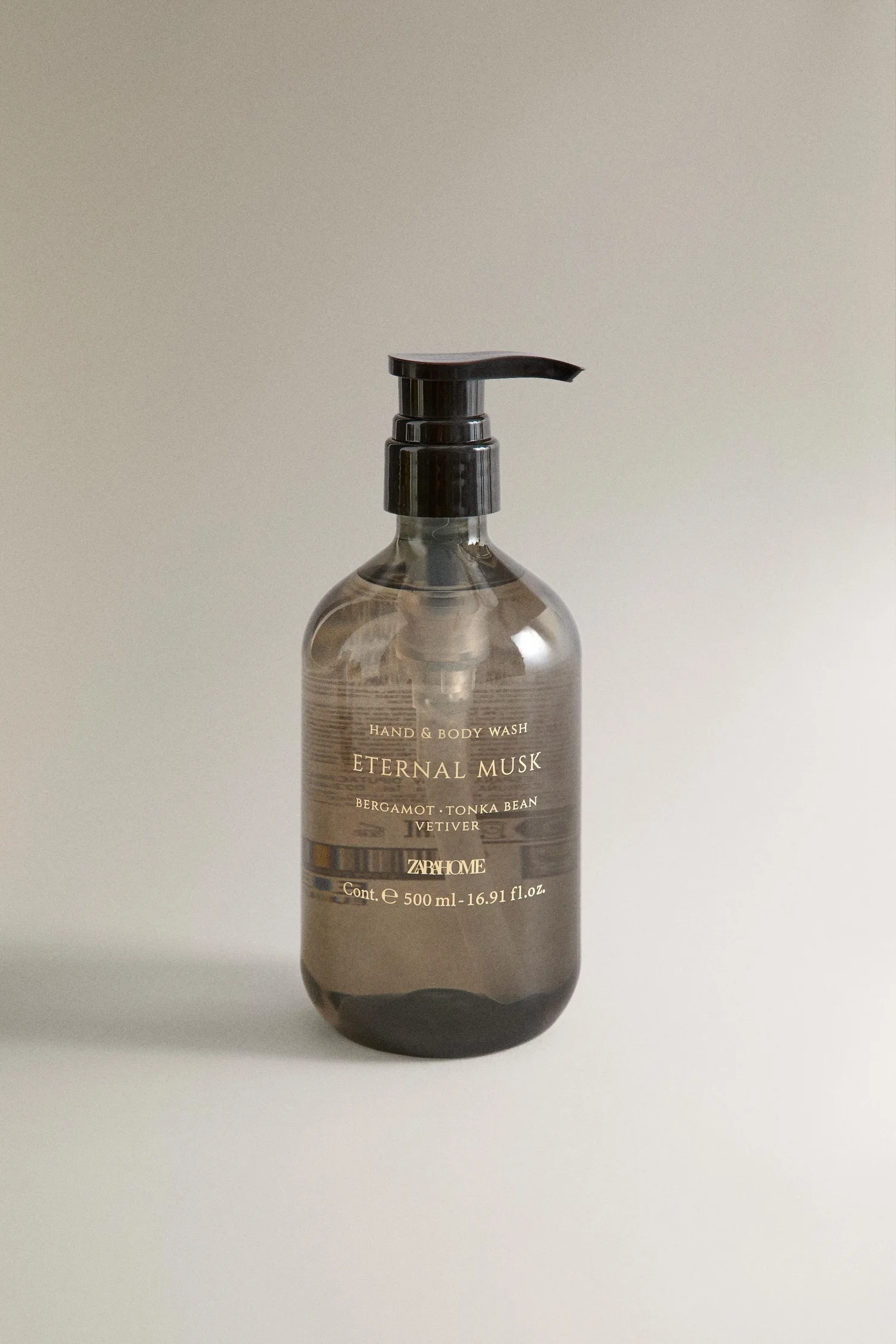 (500 мл) жидкое мыло для рук eternal musk Zara, серый