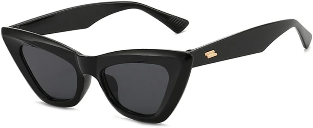 

Солнцезащитные очки с защитой от УФ-излучения UV400 | «Кошачий глаз», маленькая оправа | Линзы конфетных цветов для занятий спортом на открытом воздухе и вождения DSVIGF, Black Gray