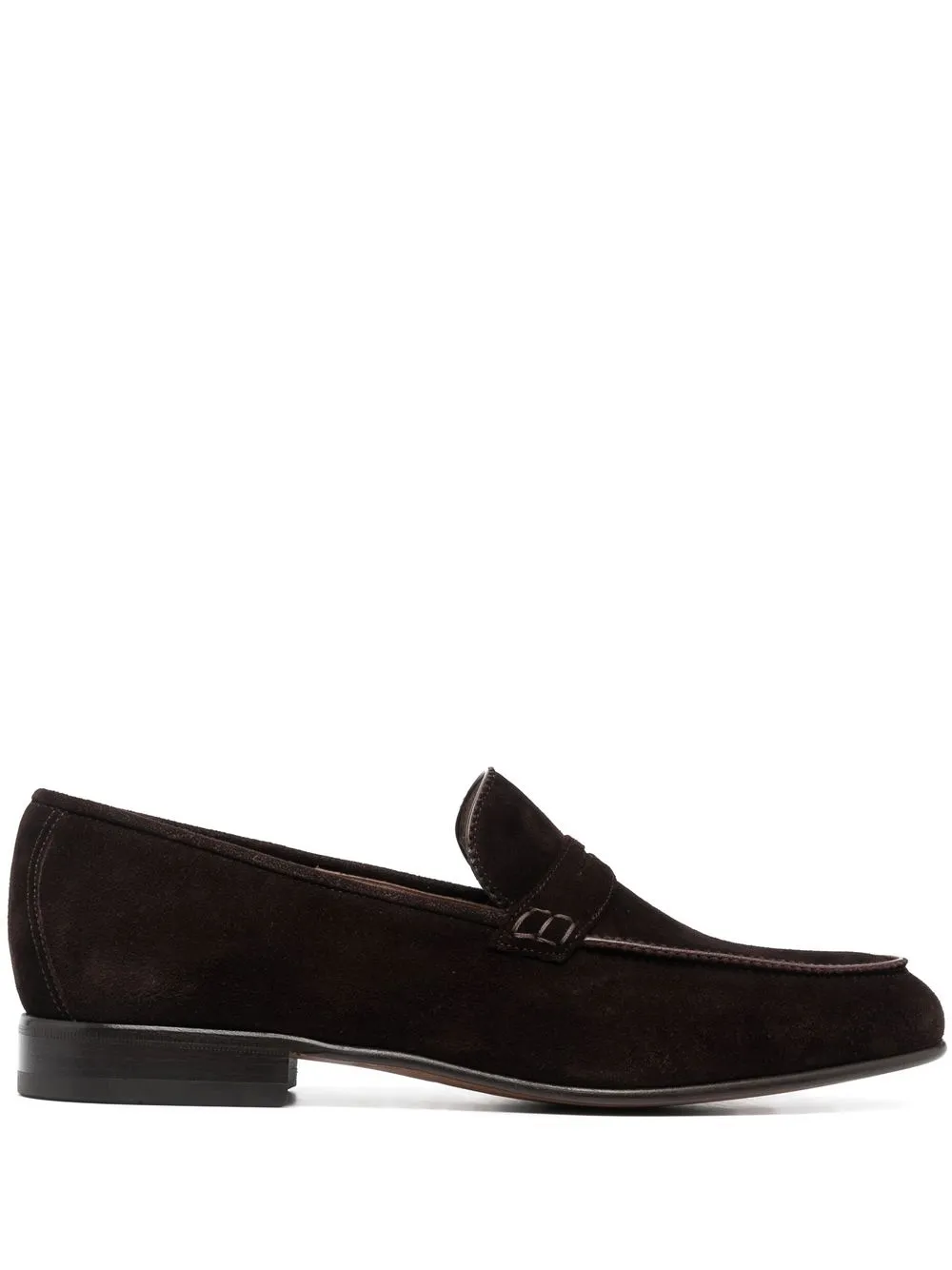 

Замшевые пенни-лоферы Ferragamo, коричневый