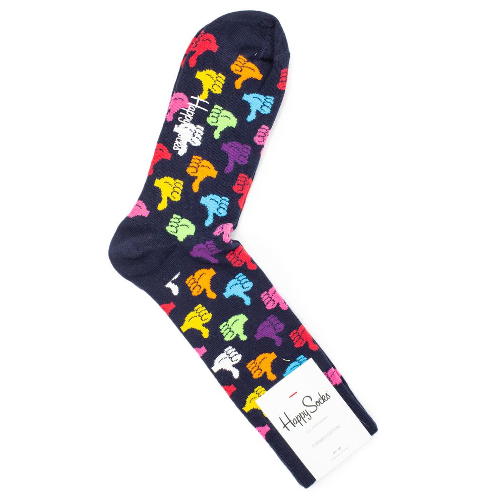 

Черный хлопковый носок Happy Socks
