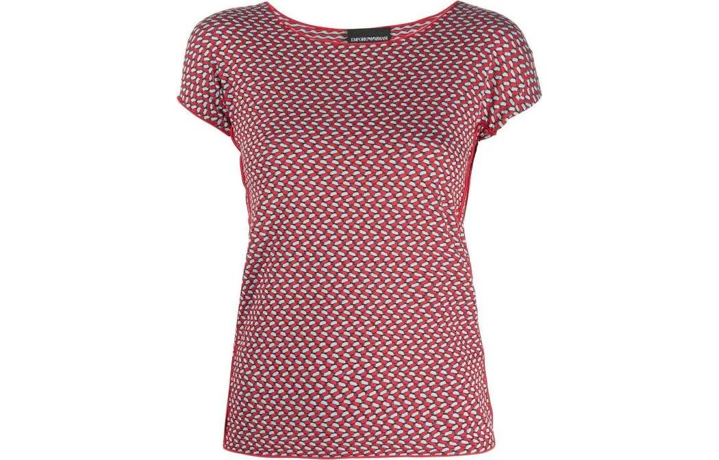 Футболка EMPORIO ARMANI Regular кирпично-красная