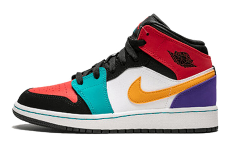 

Кроссовки Jordan 1 Mid Bred Multi-Color GS, Черный, Кроссовки Jordan 1 Mid Bred Multi-Color GS