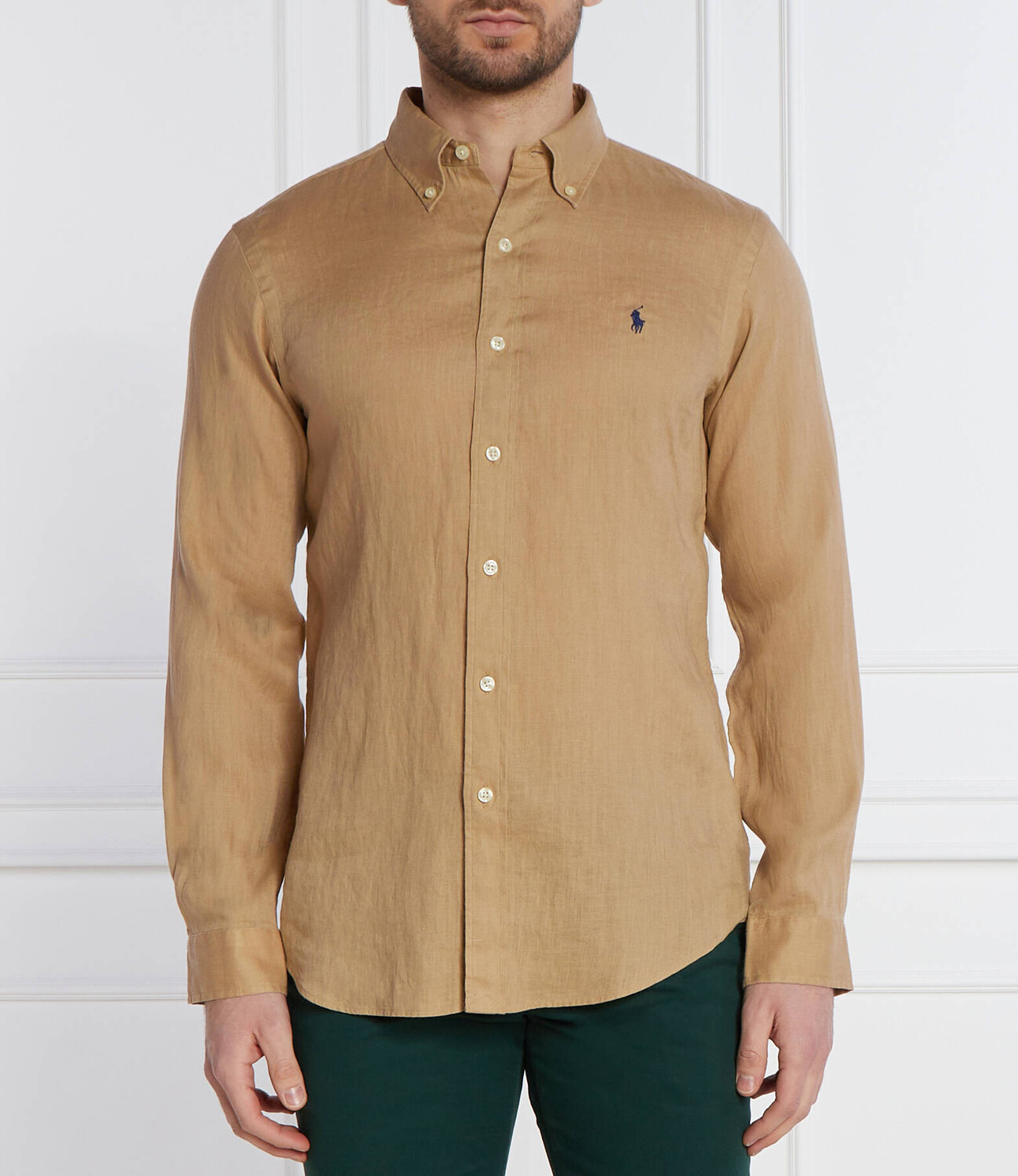 

Рубашка POLO RALPH LAUREN Custom fit, бежевый