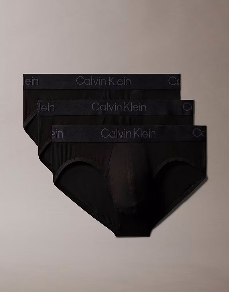 

Комплект из 3 пар трусов-брифов Calvin Klein Ultra Soft Modal черного цвета