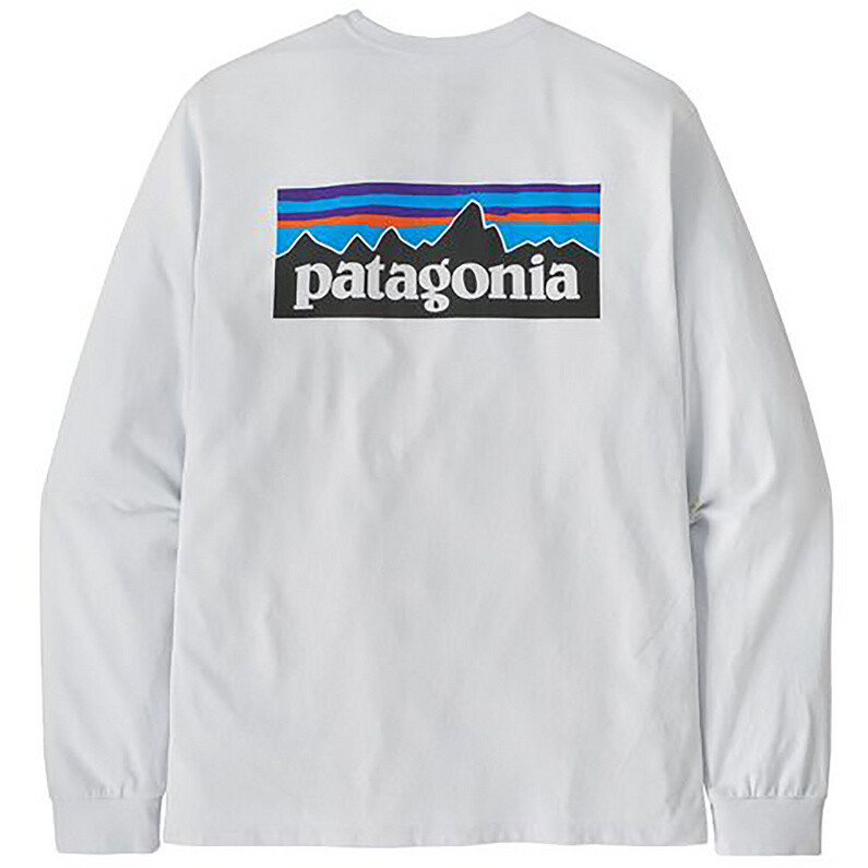 Мужская футболка P-6 с логотипом Responsibili с длинным рукавом Patagonia, белый — фото 2