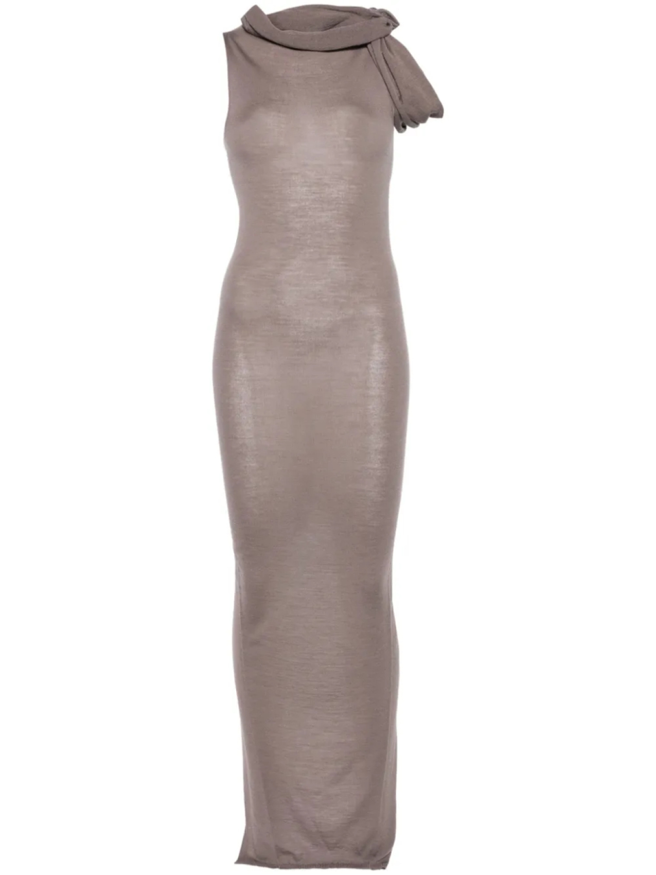 

Платье макси Rick Owens Banded T, серый