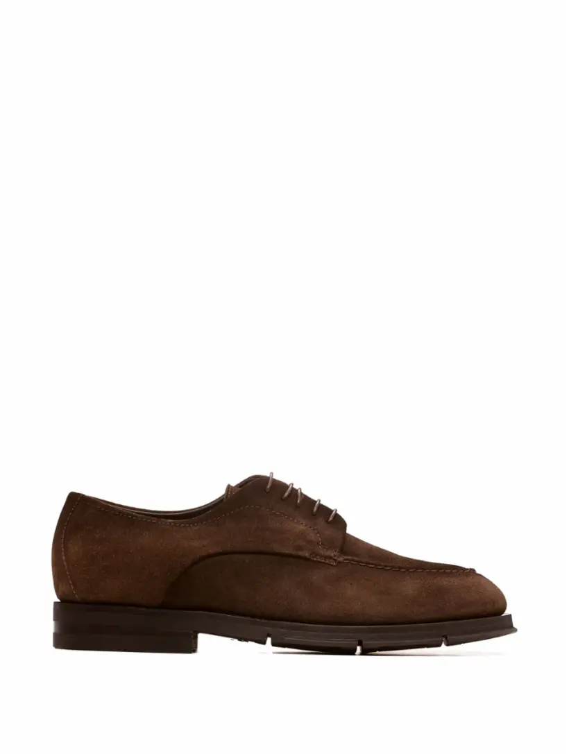 

Замшевые дерби с мехом Santoni, коричневый