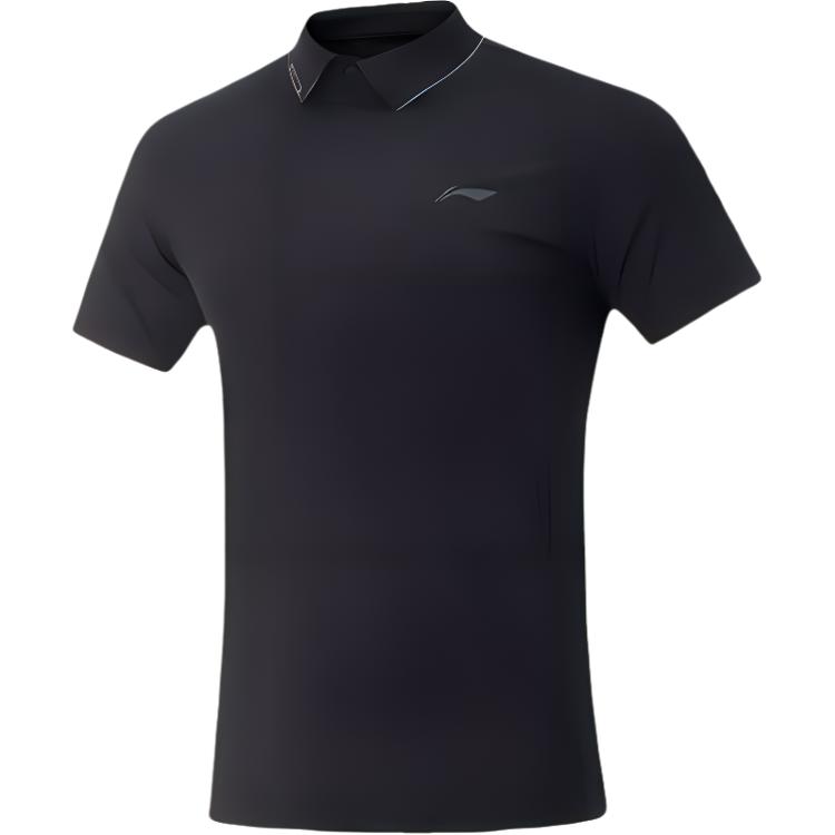 

LINING Мужская черная поло, Черный, LINING Мужская черная поло