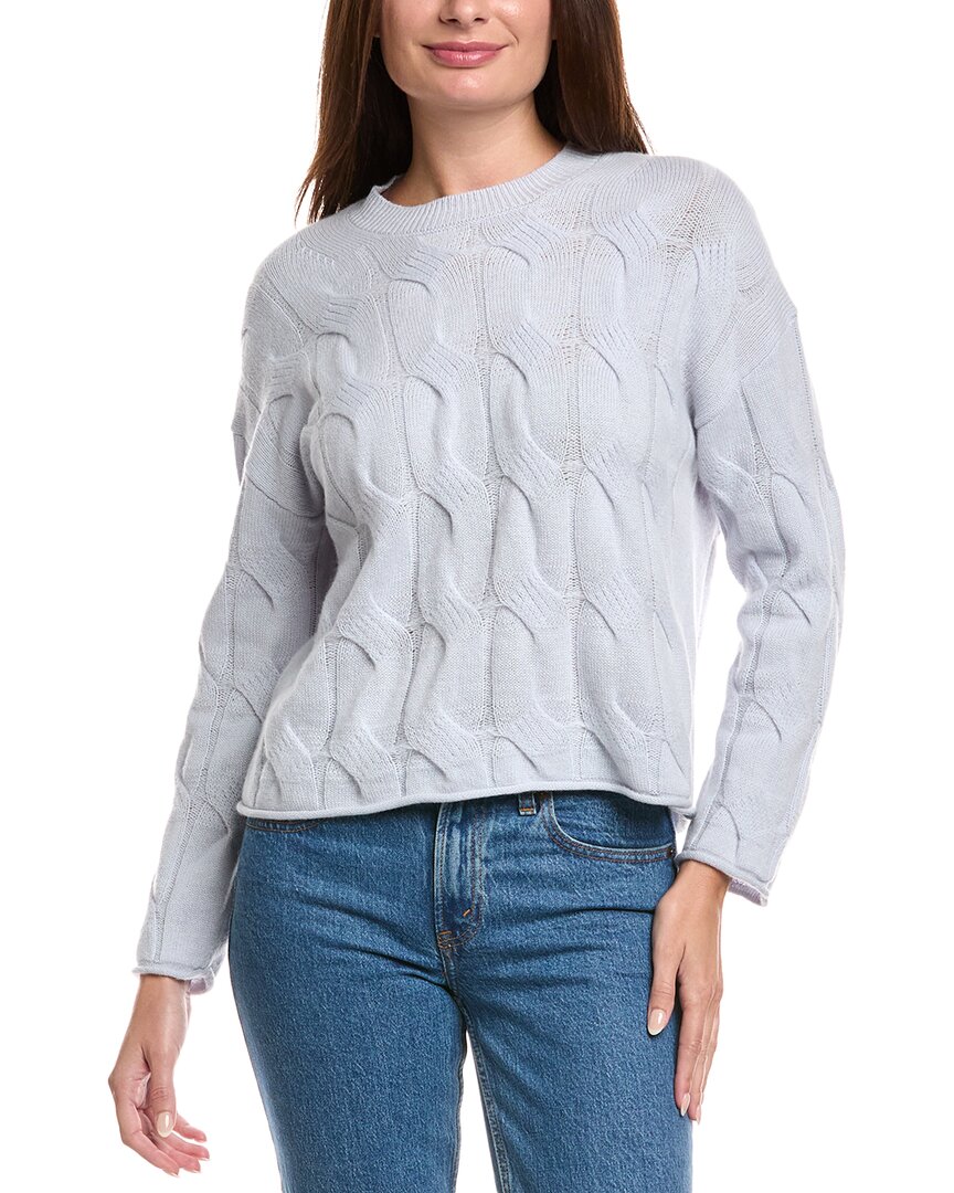 

Кашемировый свитер с ажурным узором THE CASHMERE PROJECT, синий