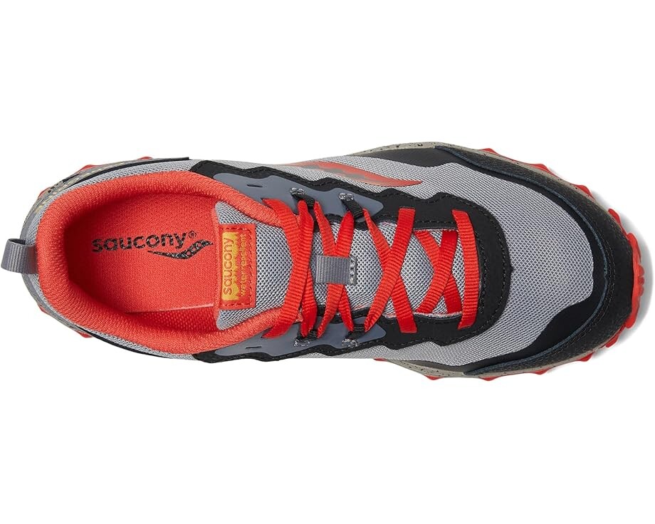 Кроссовки Saucony Kids Peregrine Shield KDZ Sneakers, цвет Grey/Red/Yellow — фото 2