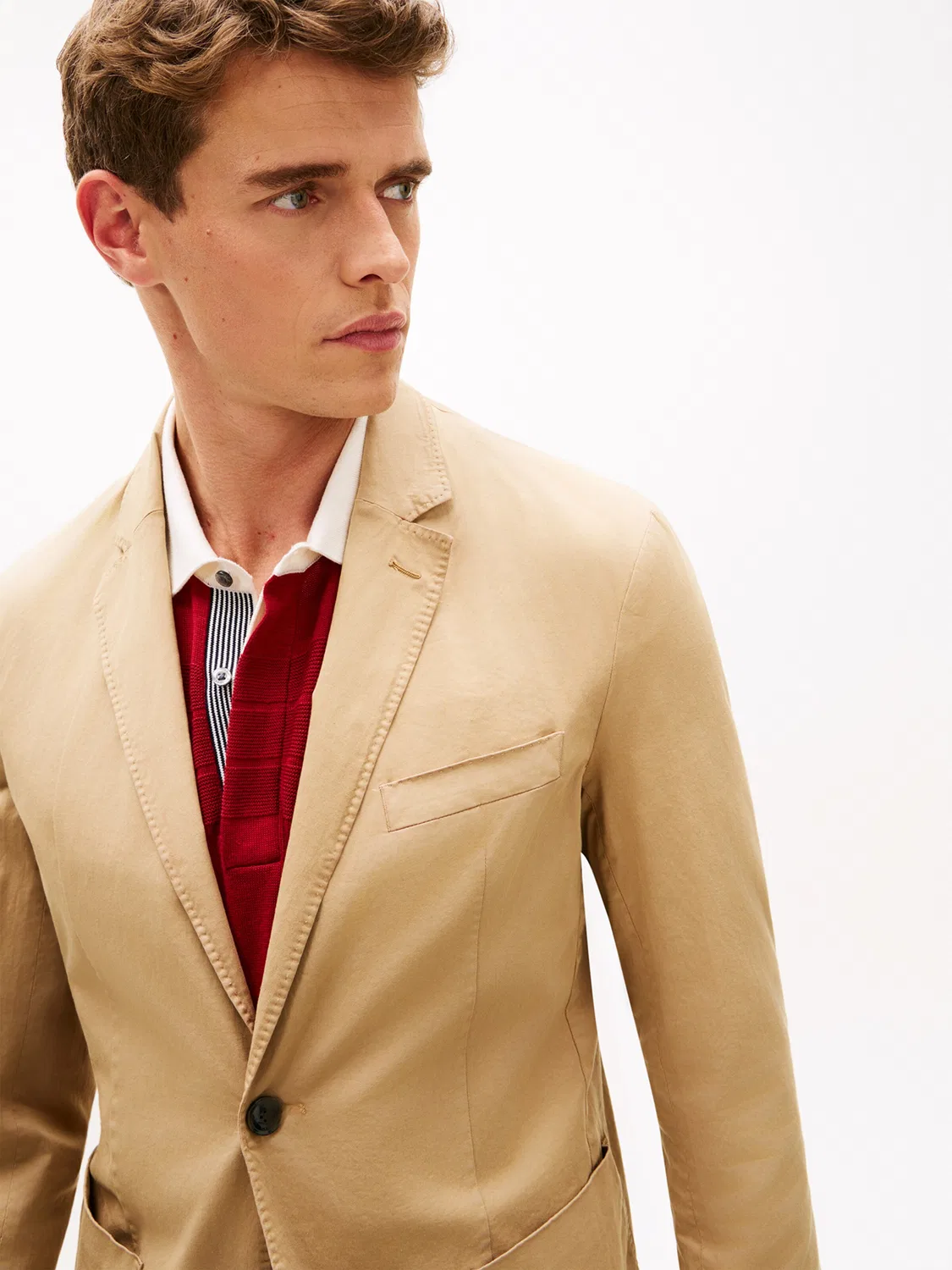 Пиджак стандартного кроя Tommy Hilfiger, Beige/Camel — фото 3
