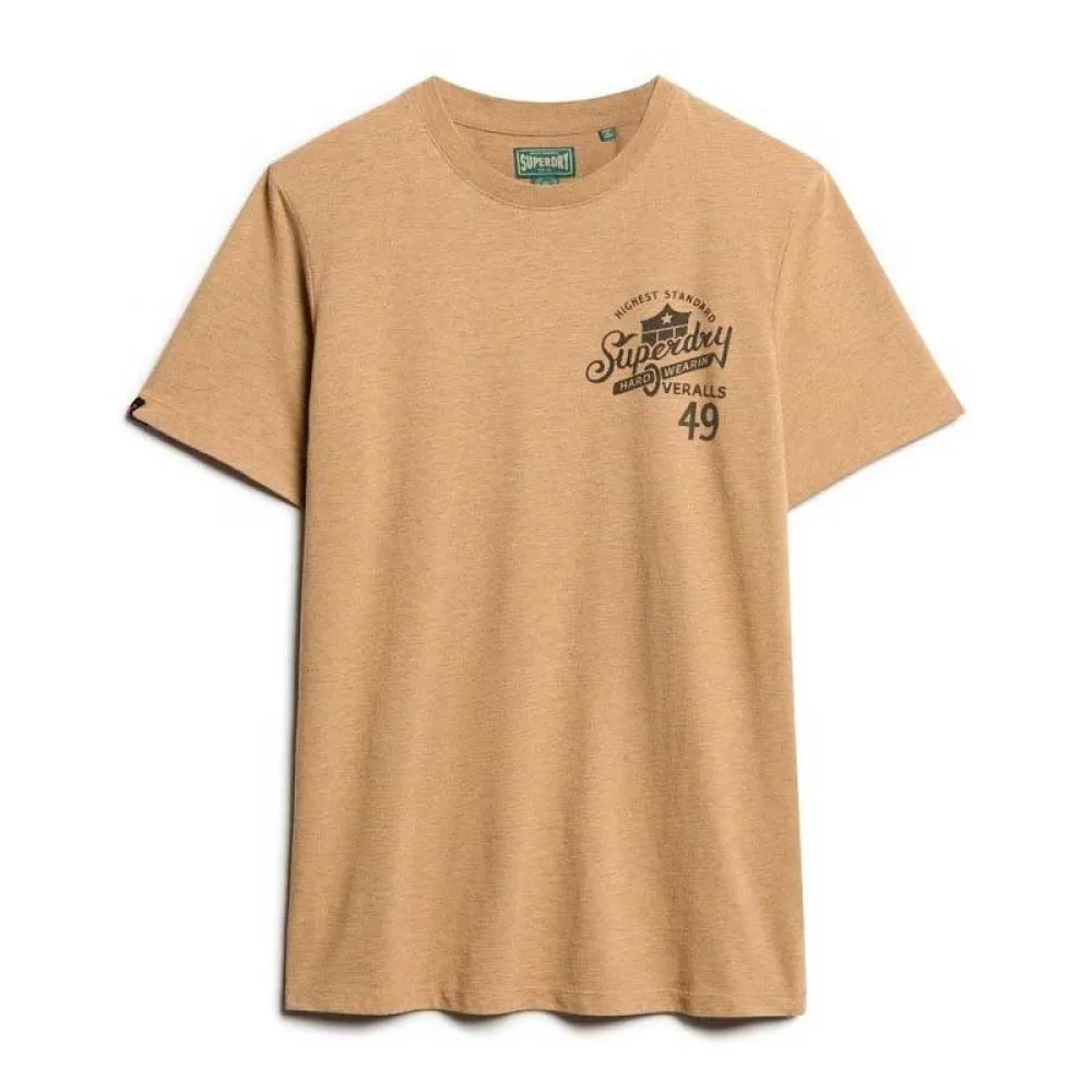 

Футболка с коротким рукавом Superdry Vintage Workwear Relaxed, коричневый