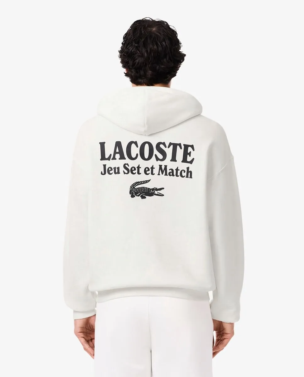 Толстовка с капюшоном Lacoste, мужская, белая — фото 2