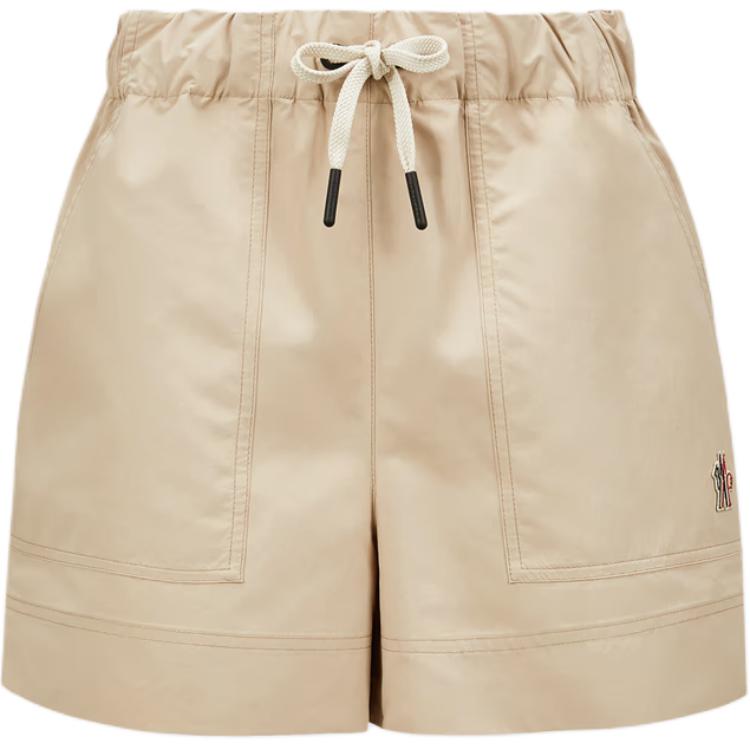

Шорты с завязками и нашивкой с логотипом Moncler Grenoble, бежевый