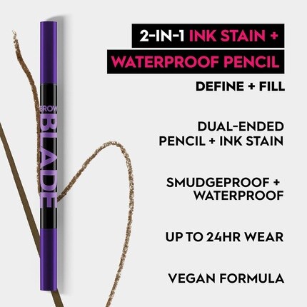 Urban Decay Brow Blade 2-в-1 Карандаш для микроблейдинга бровей Водостойкий карандаш Не размазывается Устойчив к переносу Тонкий кончик Тонкие волоски Натуральные более густые брови Нейтральный нана Нейтральный коричневый — фото 3