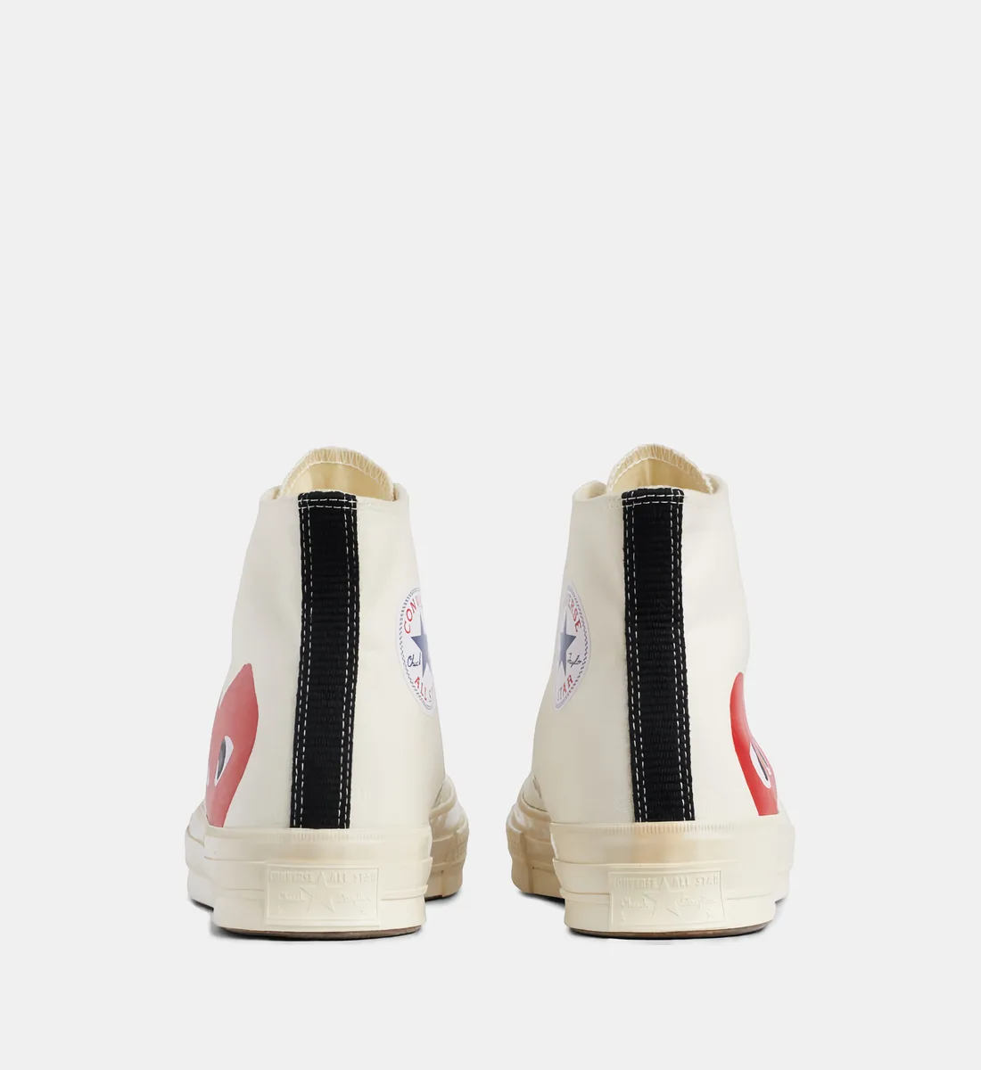Высокие кеды Comme des Garçons PLAY X Converse из хлопка, белый — фото 3