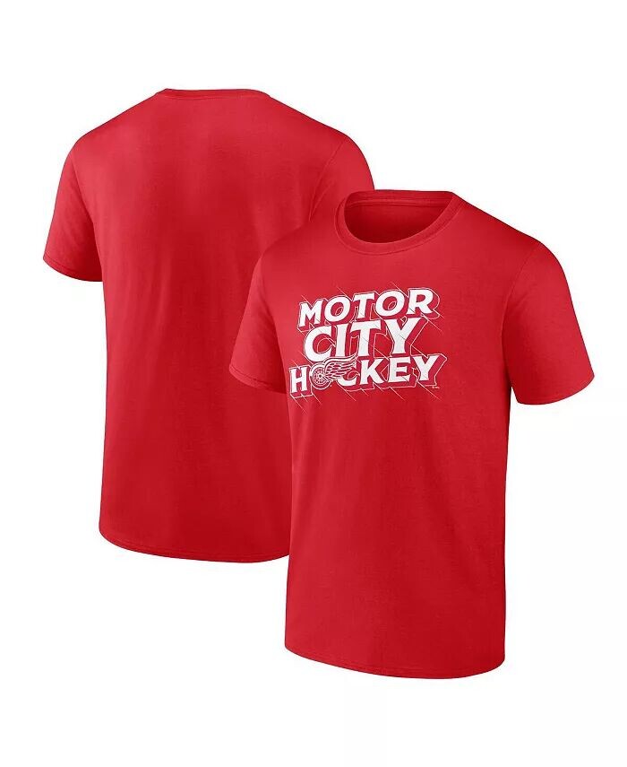 

Мужская красная футболка Detroit Red Wings Local Fanatics, красный