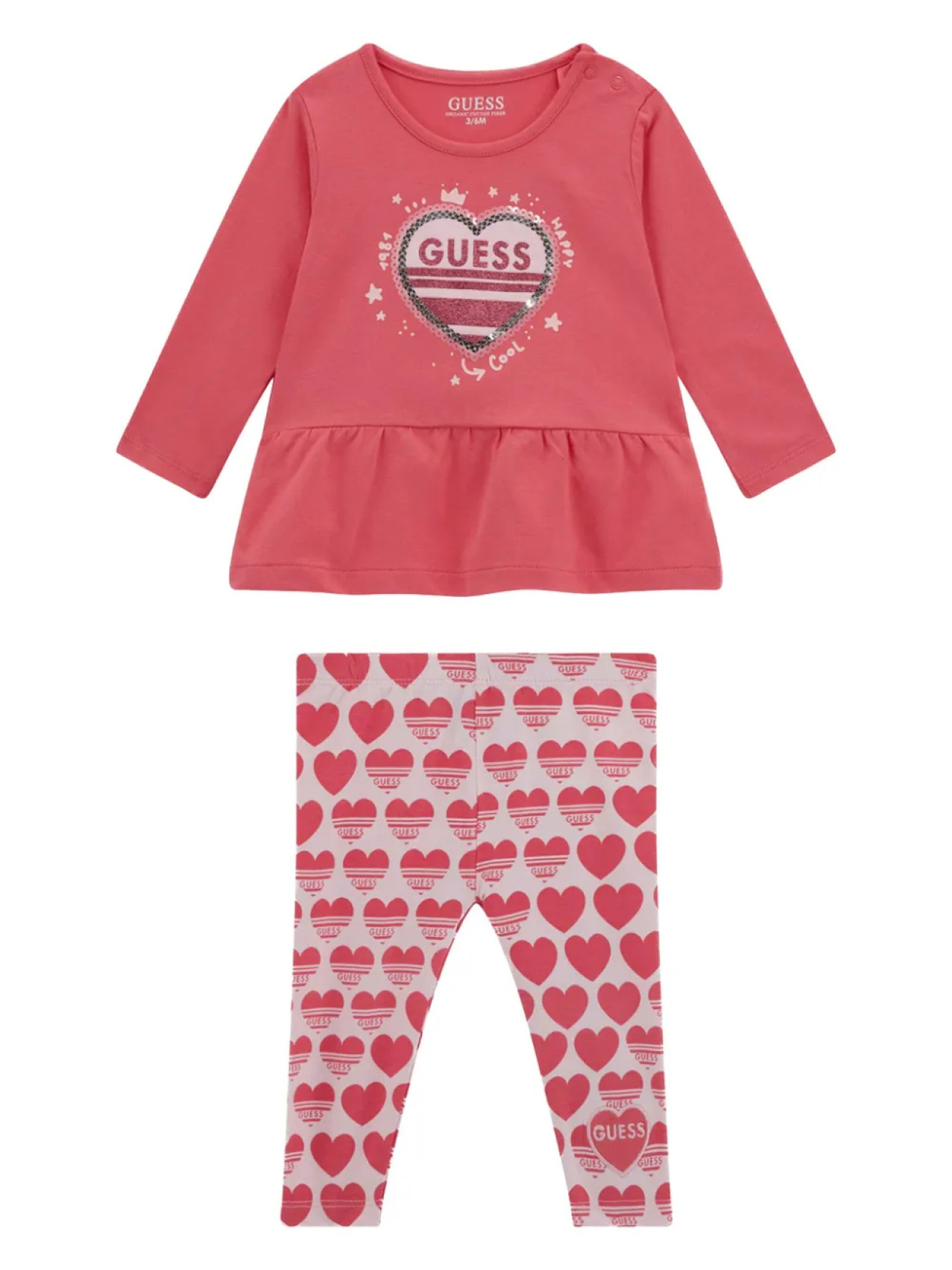 

Guess детский комплект брюк с логотипом guess kids, розовый