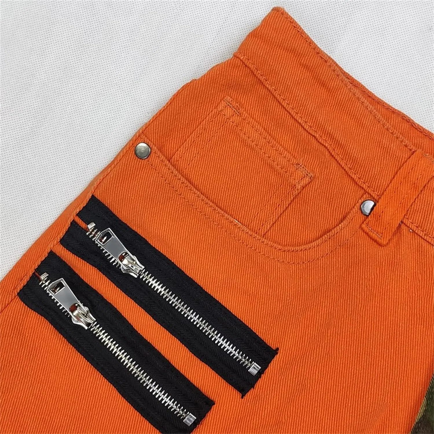 Джинсы камуфляжные Slim Fit, Orange Camo — фото 4