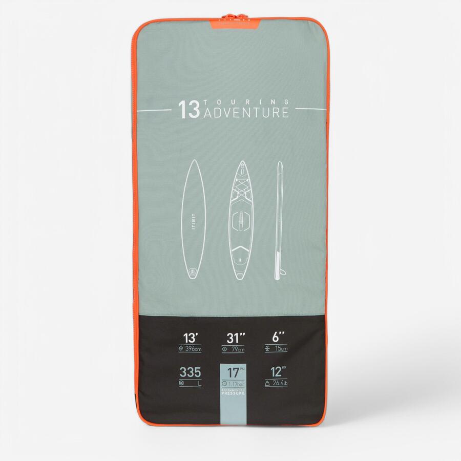 

ITIWIT Надувной рюкзак для серфинга с веслом объемом 92 л для глубины до 13 футов (31 дюйма)