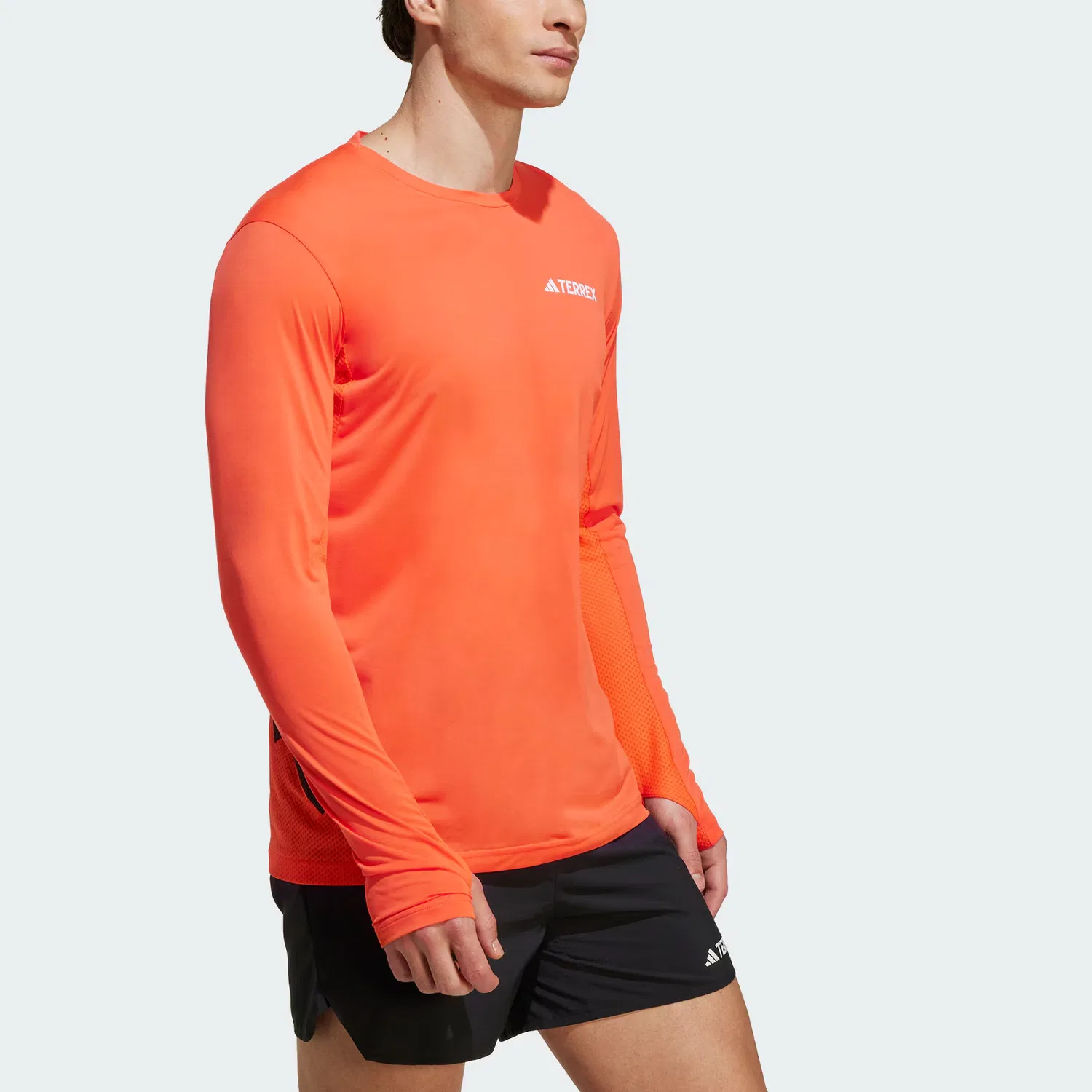 Футболка с длинным рукавом Terre CLIMACOOL+LONG SLEEVE TOP для мужчин, цвет Half Impact Orange Adidas — фото 4