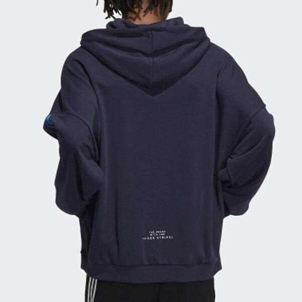 Толстовка Men's adidas Contrasting Colors Stripe Sports Ink Blue, мультиколор — фото 3