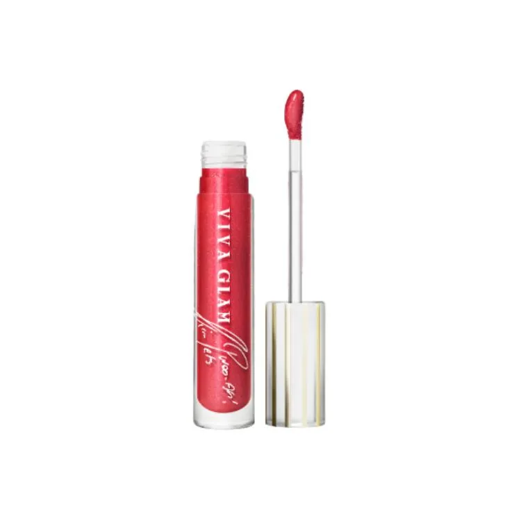 MAC Жидкая помада с кристальным блеском VIVA GLAM, питающая для губ, ##VIVA KIMMITMENT