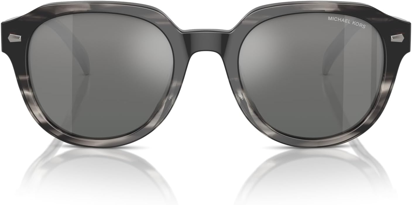 

Michael Kors мужские солнцезащитные очки Mk2216u Eger Universal Fit Round, Black Horn/Grey Mirrored Gradient