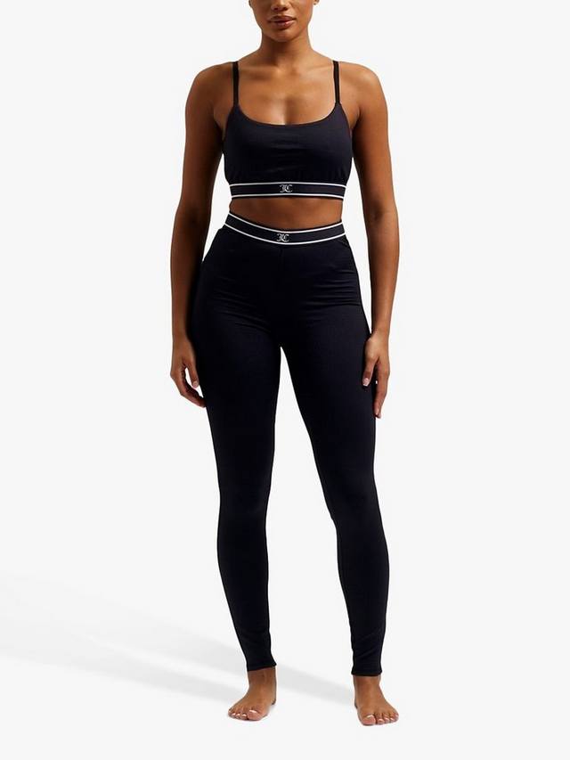 

Леггинсы в рубчик из вискозы Juicy Couture, черный