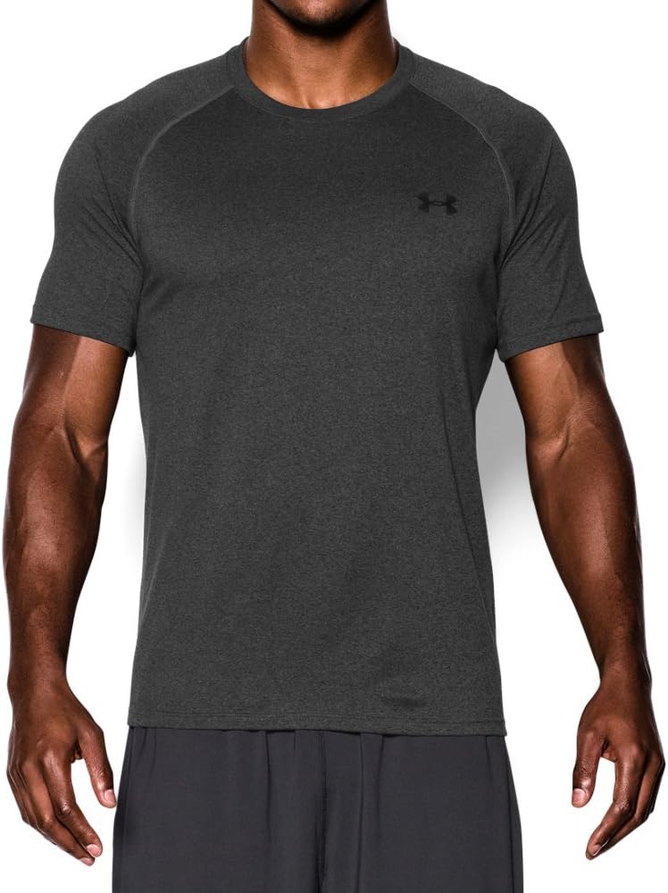 

Мужская техническая футболка с коротким рукавом Under Armour, Carbon Heather/ Black, Черный, Мужская техническая футболка с коротким рукавом Under Armour, Carbon Heather/ Black