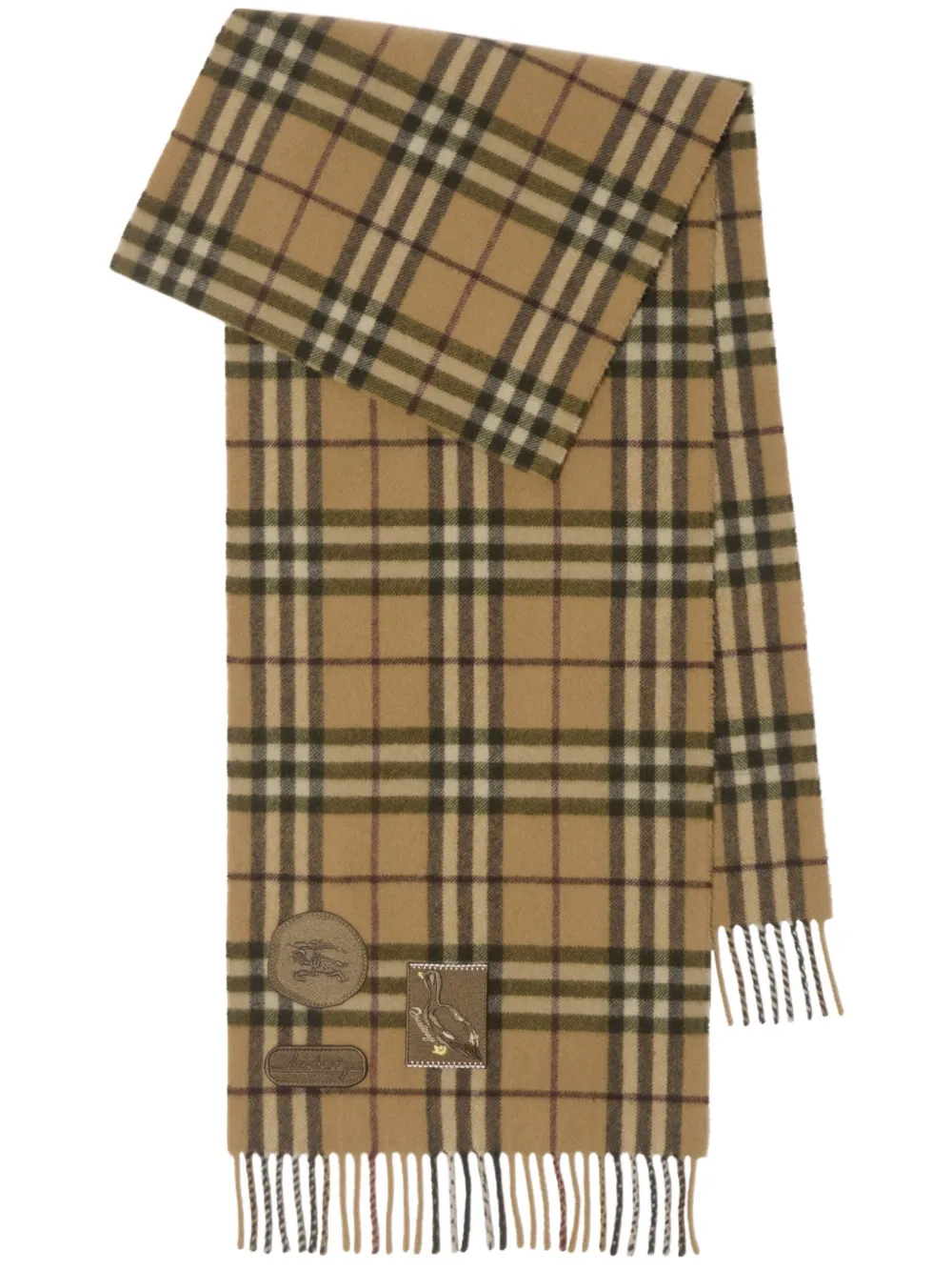 

Шарф в клетку Badge Check BURBERRY, нейтральный