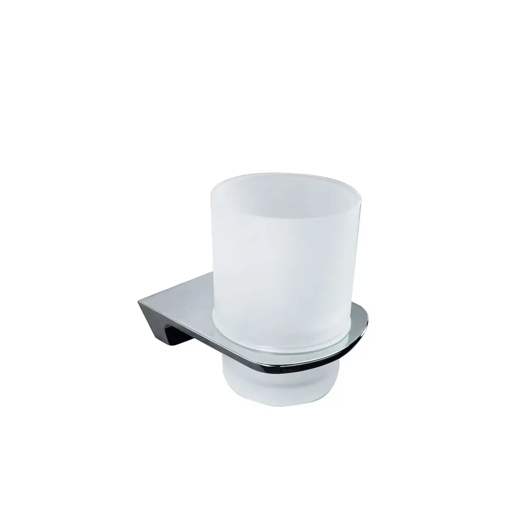 

Клейкий стеклянный настенный держатель для зубных щеток Manillons Torrent, хром