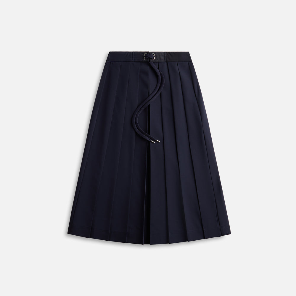 

Юбка Moncler Wool Blend Pleated Midi Skirt, темно-синий