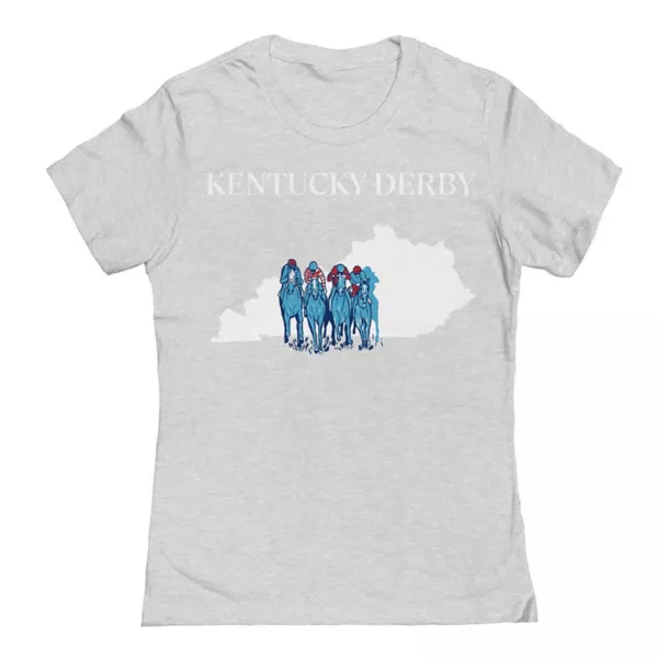 

Футболка с горизонтальным логотипом команды Juniors Kentucky Derby Unbranded, серый