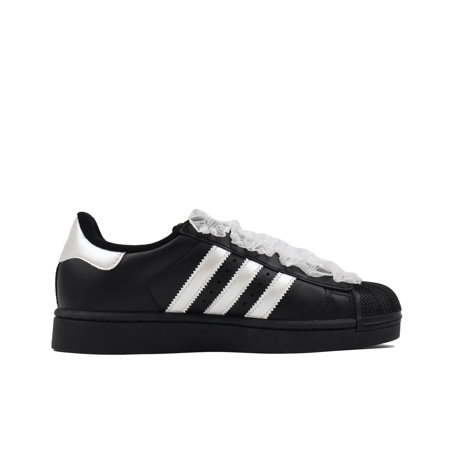 Кроссовки для скейтбординга Superstar 2 Low top Kids, детские, унисекс, черный Silver Adidas Originals, Black White Gift Box Set — фото 4