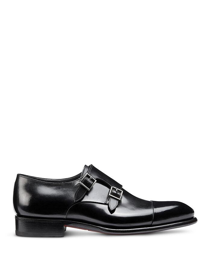 

Santoni Мужские модельные туфли Carter с двойным ремешком и монками, черный