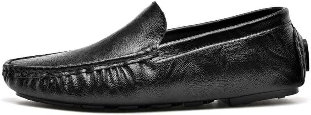 Мокасины кожаные Loafers Black DHFIRUFSHLO — фото 3