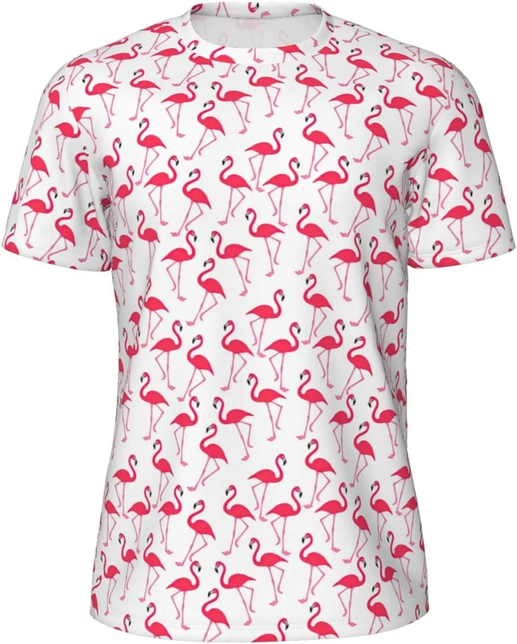 

Футболка мужская с коротким рукавом Pink Flamingo Pattern Print для спорта и повседневной носки LIXLZH