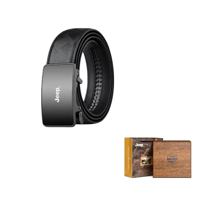 

Ремень мужской из натуральной кожи Top Grain, 3,5 см Jeep, черный