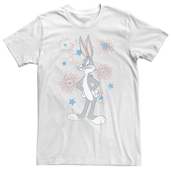 

Футболка Big & Tall Looney Tunes Bugs Bunny Americana Fourth of July Fireworks Licensed Character