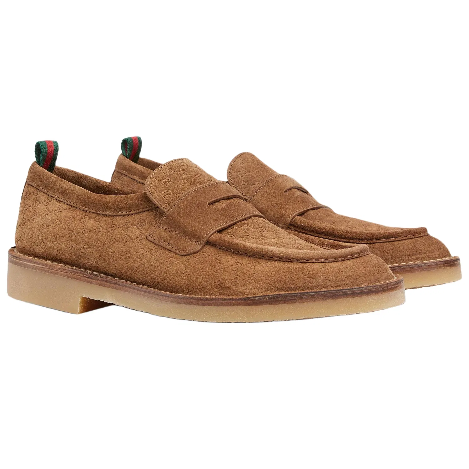 GUCCI Web Casual Shoes Men's Brown — фото 4