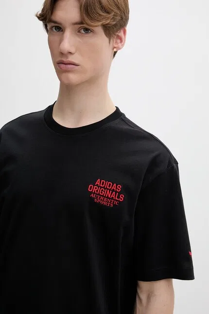 Футболка хлопковая bawełniany Adidas Originals, черный — фото 4