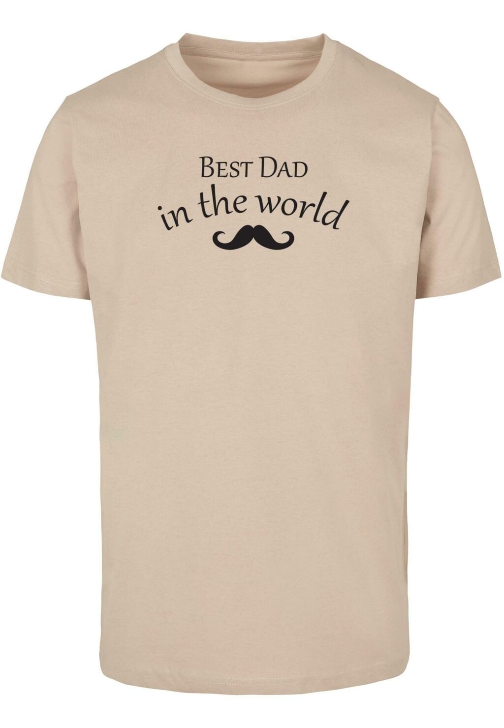 

Футболка с принтом FATHERS DAY BEST DAD IN THE WORLD 2 Merchcode, песочный