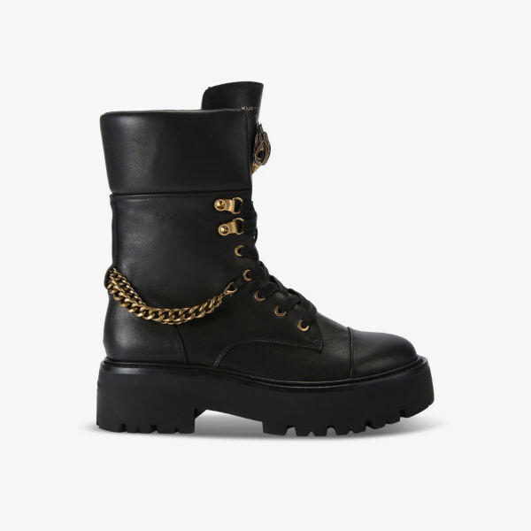 Кожаные военные ботинки Kensington с декором в виде орла Kurt Geiger London, черный