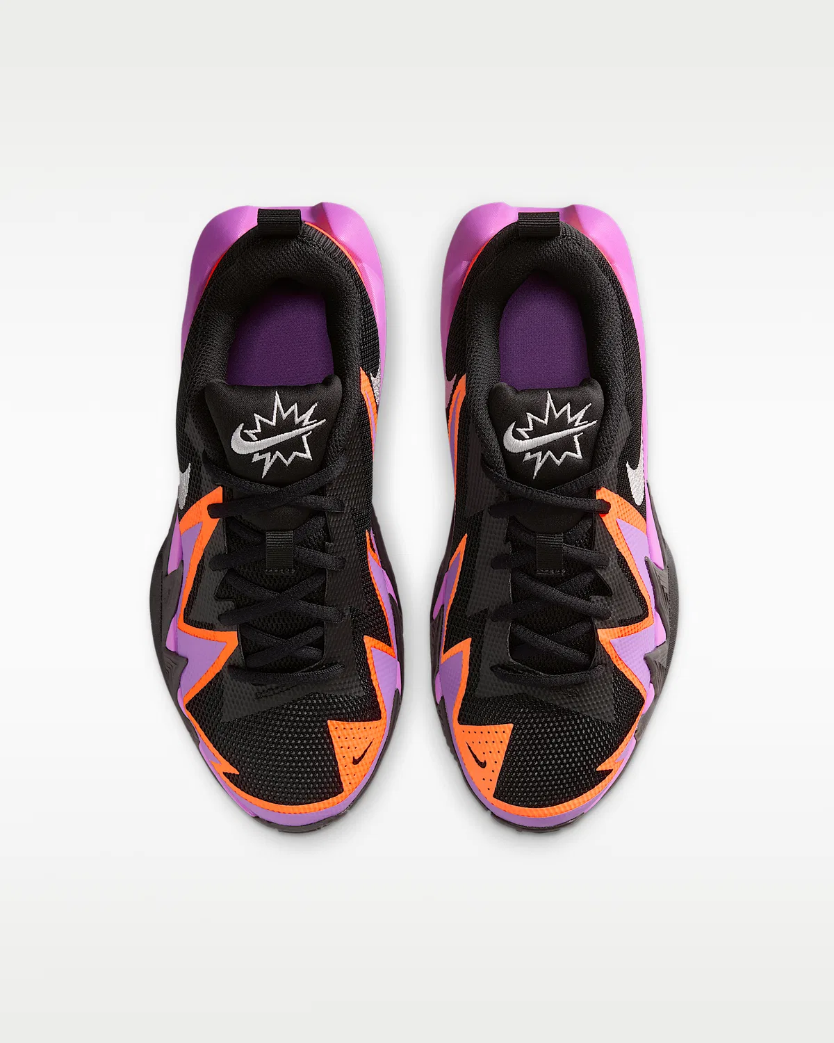 Кроссовки баскетбольные Nike S.T. Dynamite для старших детей, Black/Bright Violet/Total Orange/Metallic Silver — фото 4
