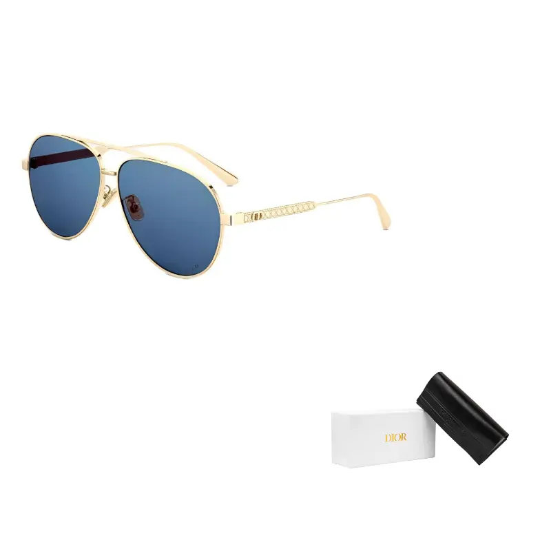 

DIOR Женские металлические авиаторские солнцезащитные очки золотые, Gold