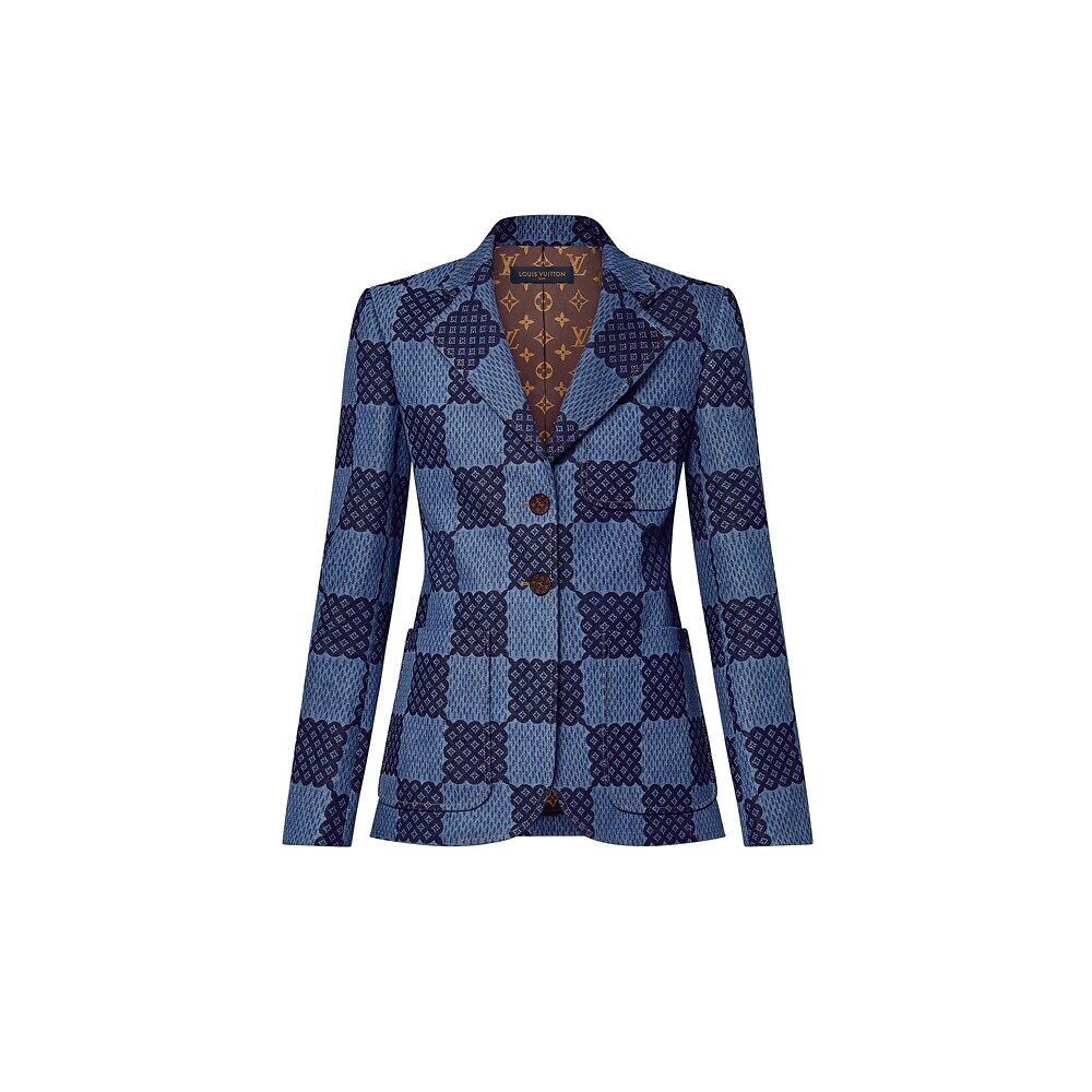 

Джинсовый блейзер Damier Preppy Louis Vuitton, синий